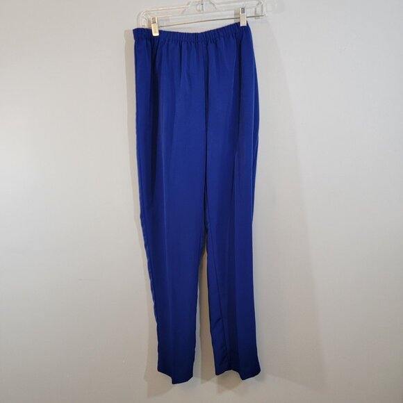 Christie & Jill Pajama Set Polyester‎ Button Up Shirt Blue Womens XL Vintage EUC - Picture 6 of 9